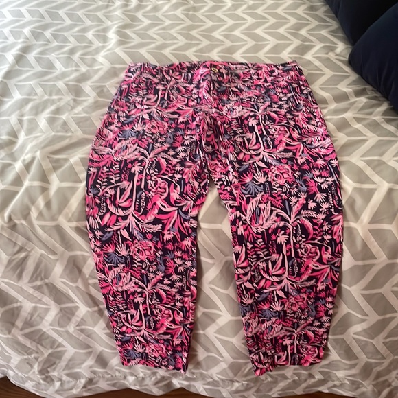 Lilly Pulitzer full length stretch pants size 12 - Picture 2 of 4
